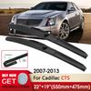 Car Wiper RHD & LHD Front Wiper Blade 22"+19" For CTS 2007-2013 Fit U Hook Arm Windshield Windscreen Front Window