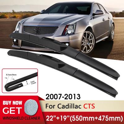 Car Wiper RHD & LHD Front Wiper Blade 22"+19" For CTS 2007-2013 Fit U Hook Arm Windshield Windscreen Front Window
