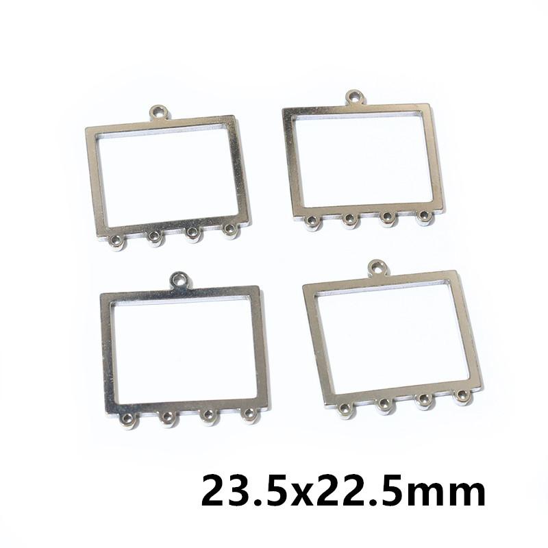 10 Stück Edelstahl Goldfarbe Anhänger Geometrisch Stempelrohlinge DIY Poröser Verbinder Anhänger Halskette Ohrring Zubehör