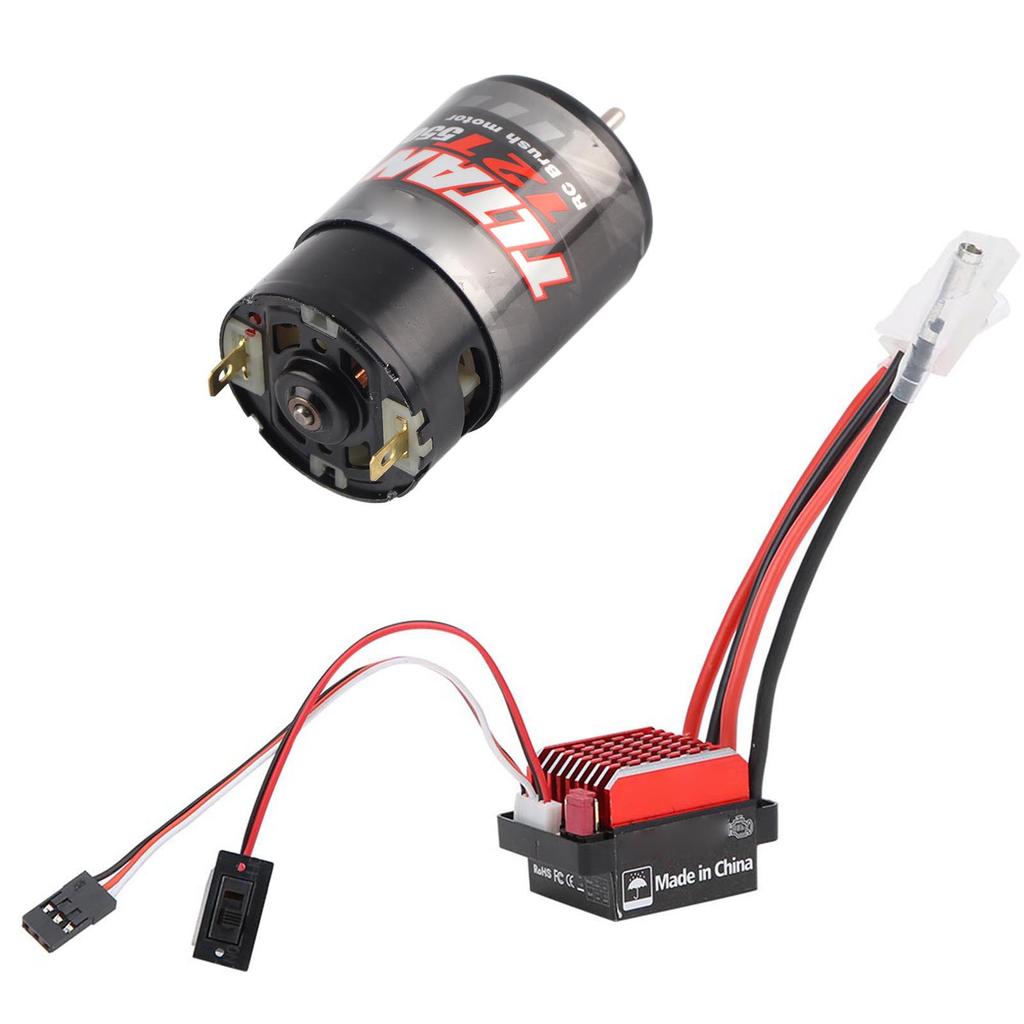 550 Brushed Motor 360A Brushed Electronic Speed Controller ESC Fit for 110 RC Car12T