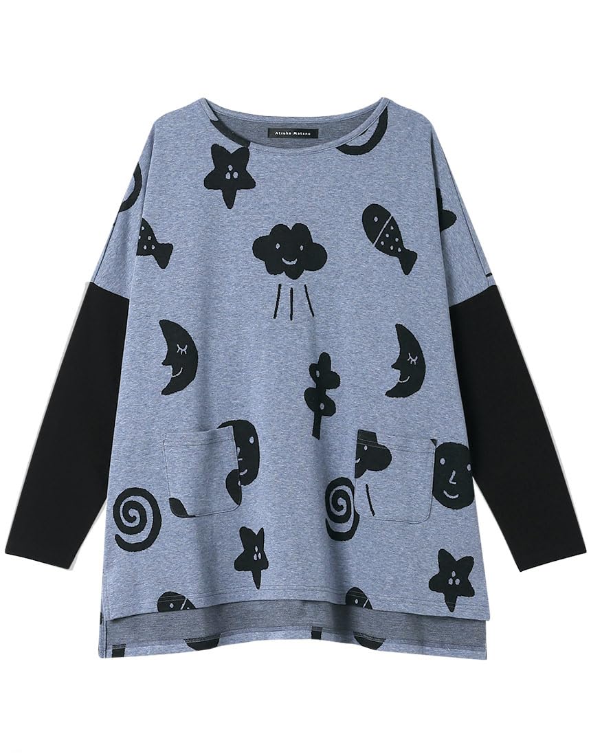 

Wacoal Relax Sleep Atsuko Matano Long Sleeve Loungewear Cotton up to BU & Women s Top, 100% (Sizes 3L), HTX517,