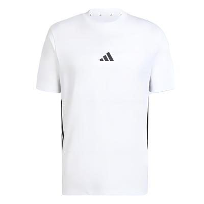 Essential Side Stripe Sports Comfortable Moisture-Wicking Casual Short Sleeve T-Shirt Men Tops White Black JE6388