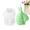 Easter Egg Bunny Silicone Mold Cute Flexible DIY Rabbit Candle Mold Making Easter Molds Silicone Bunny Decor Craft Supplies