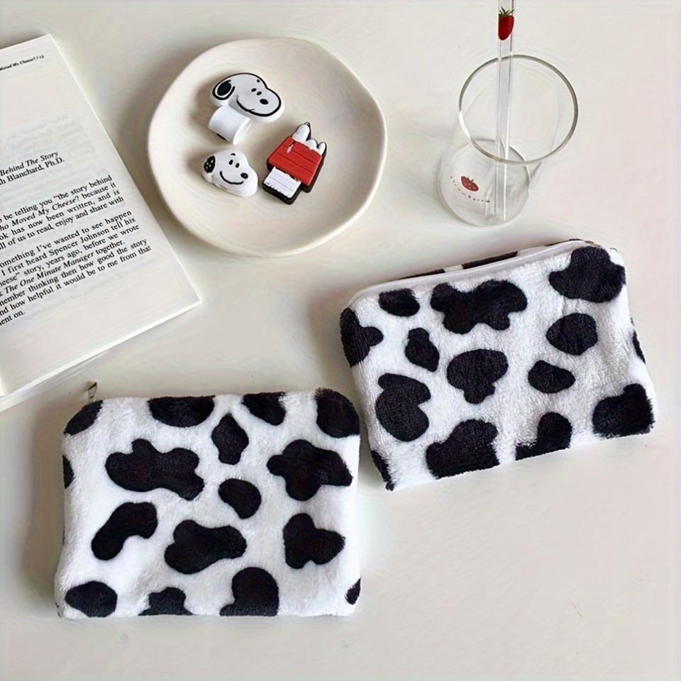 Korean-Style Cow Plush Coin Purse Wallet