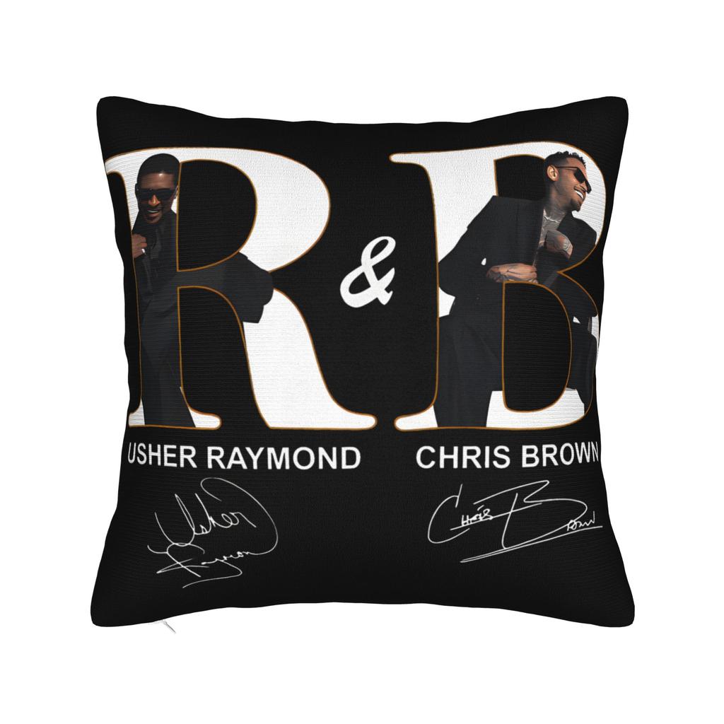 Decorative Pillowcase Chris Brown Usher RB Tour Merch Home Pillow Case Cover Drop Shipping MultiSize