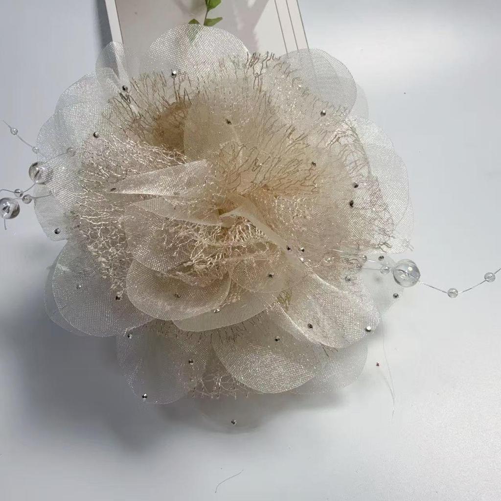 Elegant Peony Sequin Tassel Claw Clip Spring 2026 Hair Accessory