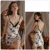 Women’s Luxury Low-Cut Lace Nightgown Sexy Deep V Nightdress Padded Backless Cami Sleep Dress