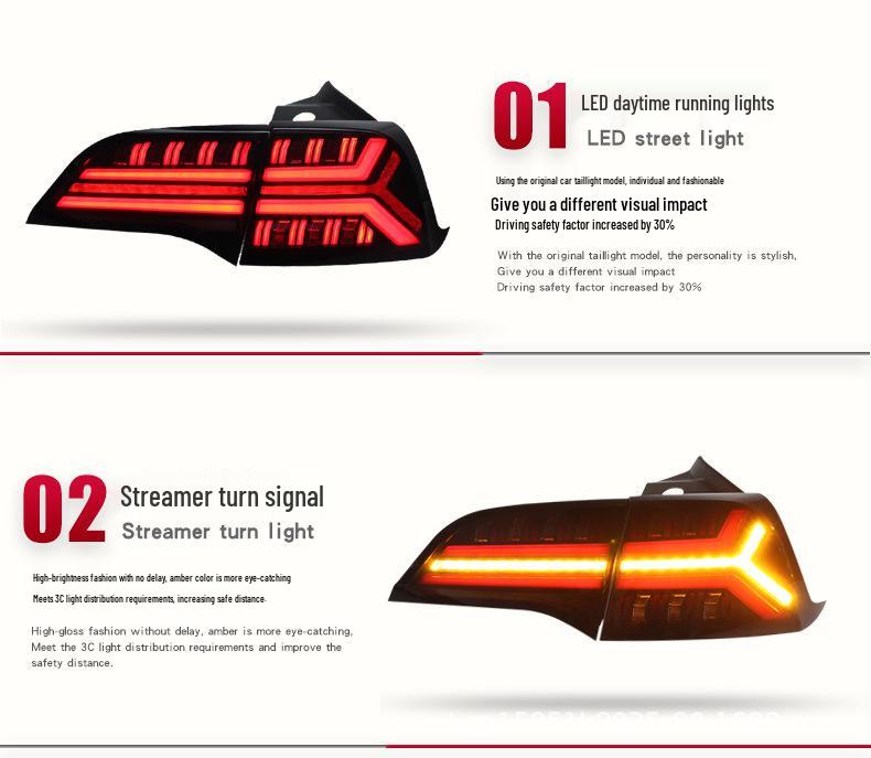 LED Sequential Turn Signal Taillight Assembly for Tesla Model 3/Y