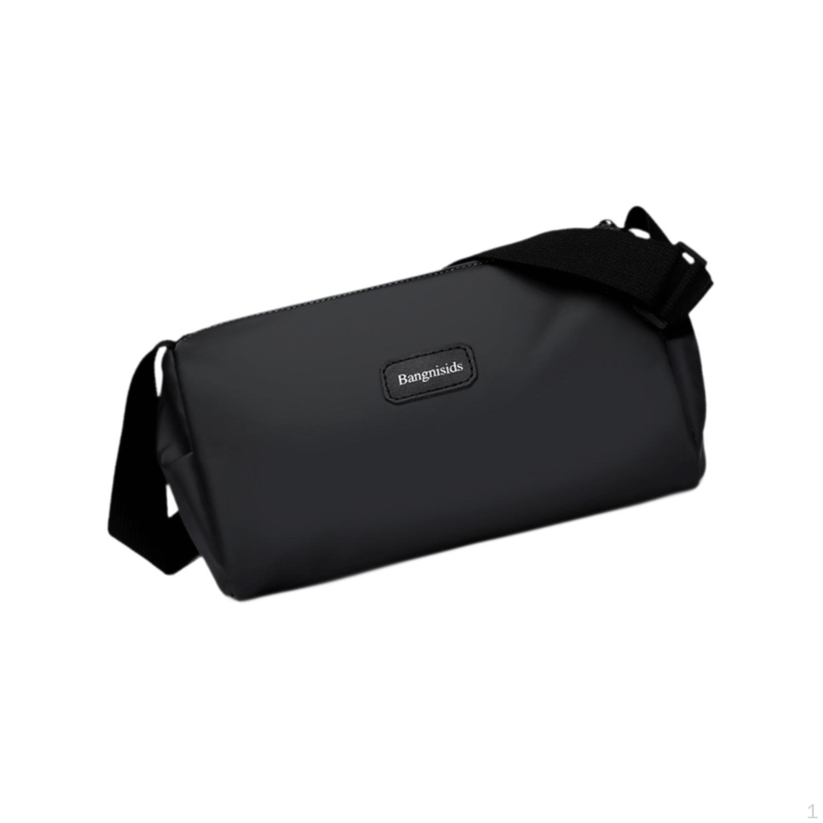 

Мужская сумка-слинг для повседневного ношения сбоку для велоспорта, бизнеса, спорта, спортзала, путешествий чёрный