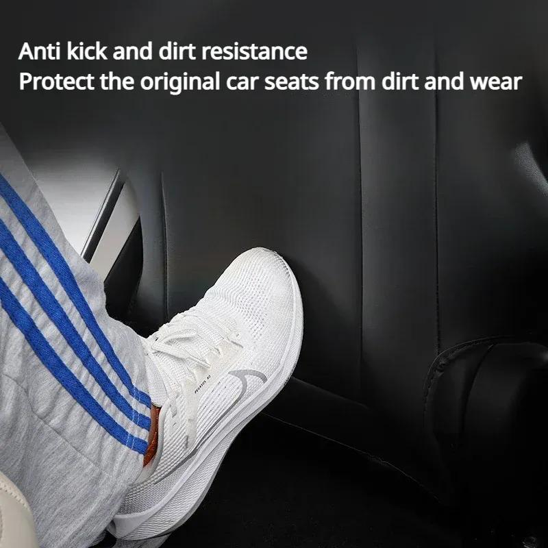 2Pcs Seat Back Anti Kick Pad for Tesla Model X Model S Backrest Protective Mat Wear-resistant Child Anti Dirty Car Accessories