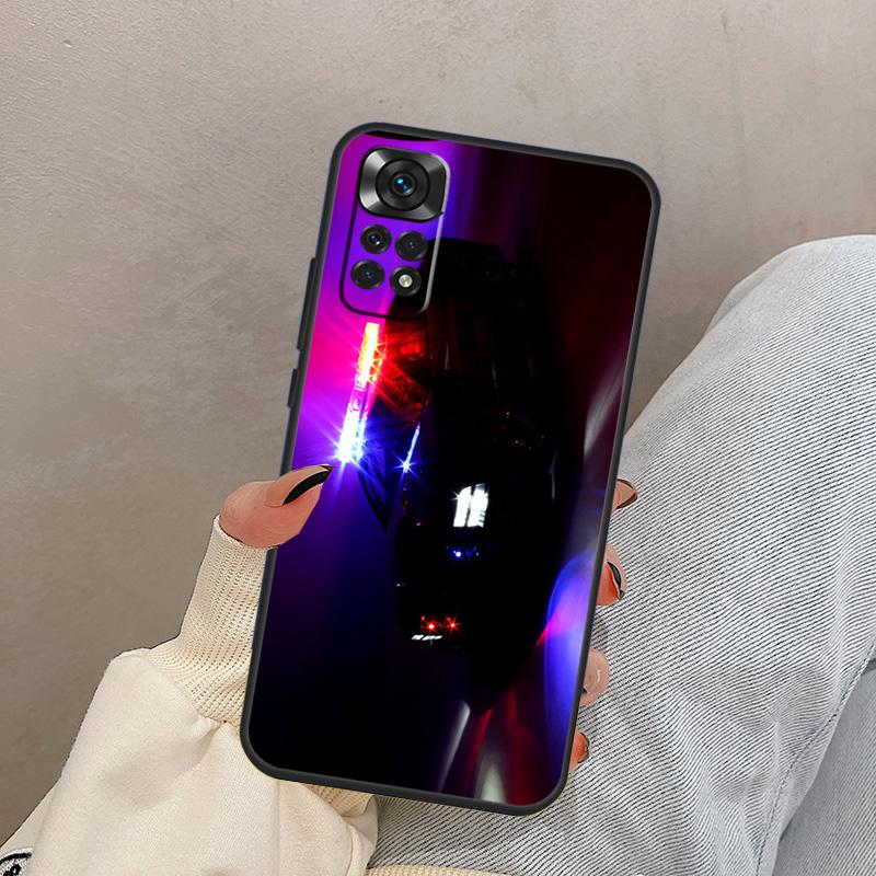 Police Cars Light At Night For Xiaomi Redmi Note 14 10 11 12 13 15 Pro Plus Case Cover For Redmi 15 15C 14C 10C 12C 13C