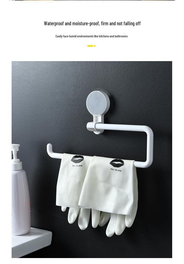 Kitchen No-Drill Cabinet Paper Towel & Wrap Rack