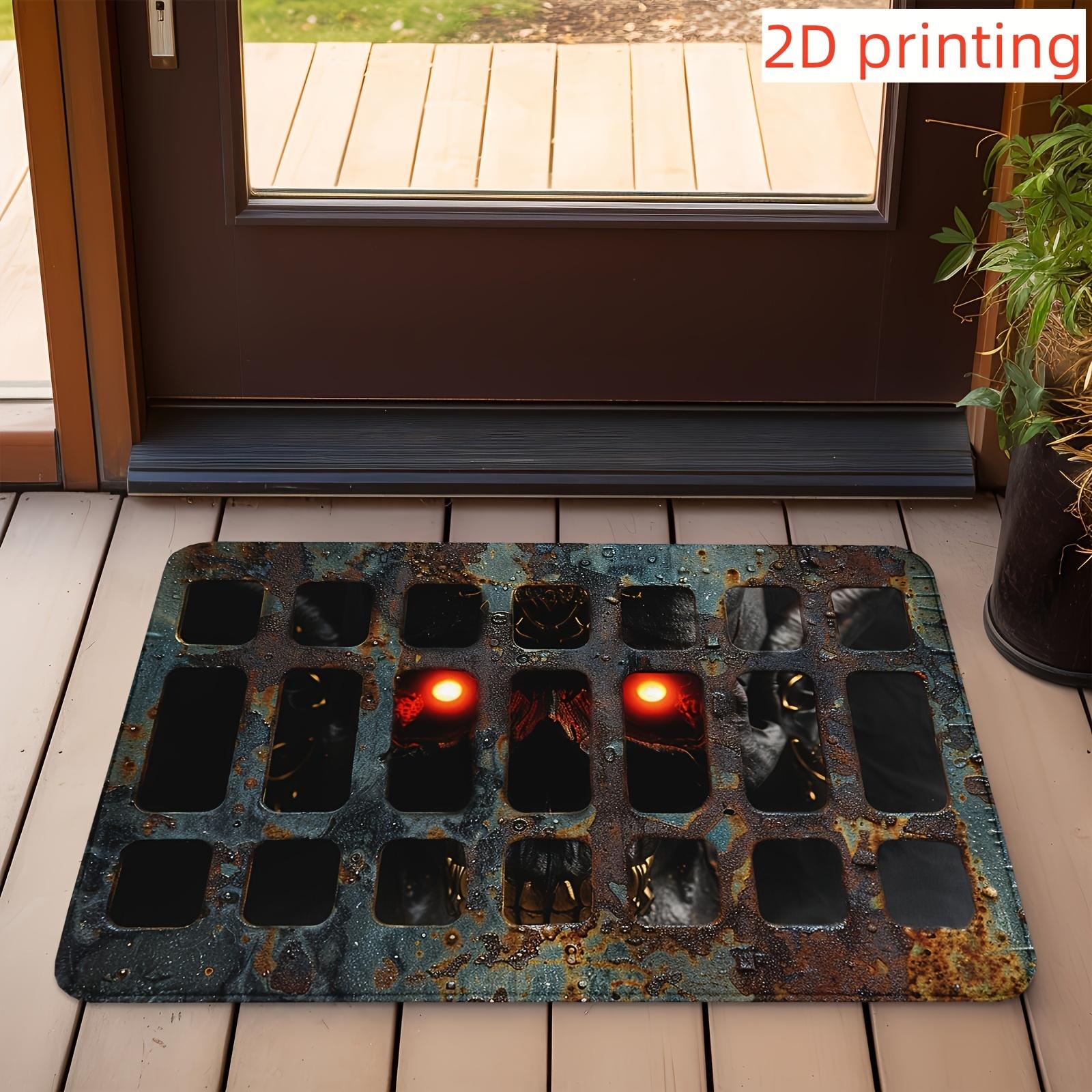 

1 шт. Килимок для дверей з 3D-ілюзією на тему фільмів жахів, Килимок для підлоги для входу, спальні, ванної кімнати, сходів, каміна, Килимки для підлоги для дому 50X80CM