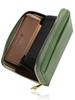 Mura Men's and Women's Accordion Wallet, Compact, Lightweight, Green, Holds Bills Fold-Free