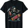 Grim Reaper Skateboard Funny T-Shirt