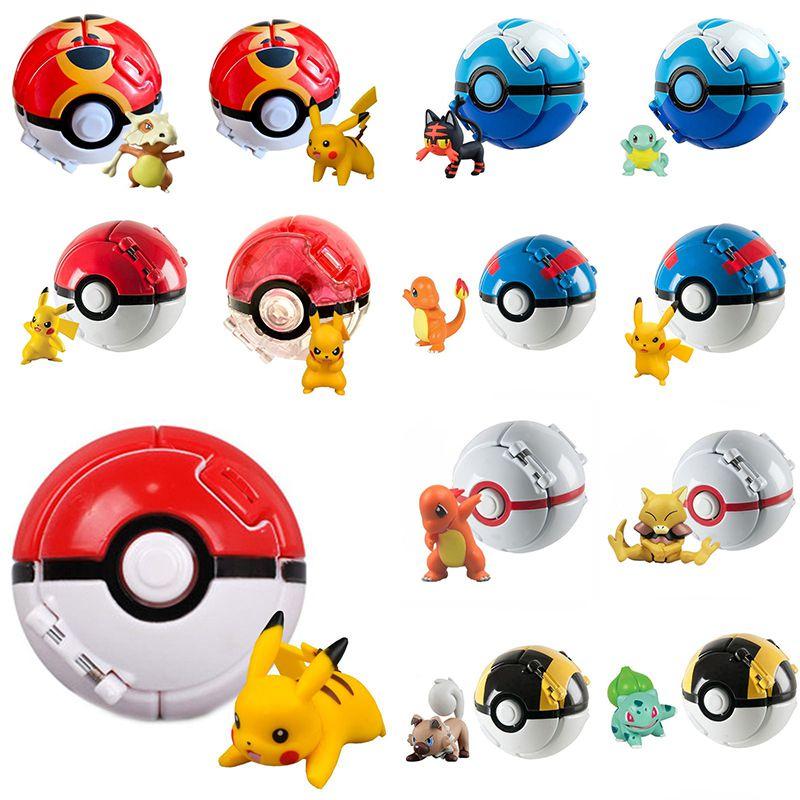 Mon Action Figure Model Toys Pikachu  Charmander Rockruff Litten