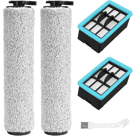 For Bissell For Crosswave Brush Rolls and Filters, Replacement Parts for CrossWave HF2/3845N/3831 Series Vacuum Cleaner, 2 Pack Brush Rollers &