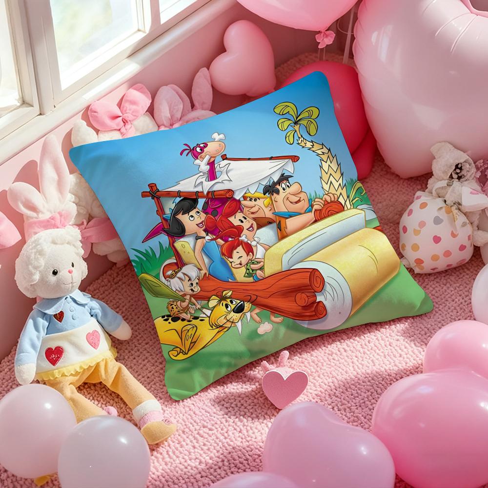 Fred Flintstone Cushion Cover Pattern Printed Pillowcase for Living Room Sofa Cushion Cover & Bedroom Decor