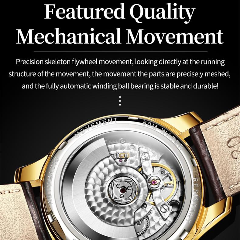 JINSHIDUN New Business and Leisure Men's Watch Tusso Multi -function Fully Automatic Mechanical Complex High -end Watch High -end Watch