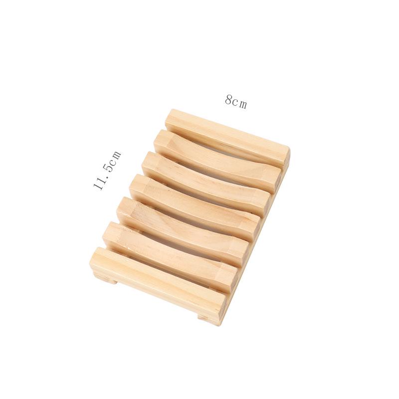 Anpassbarer Seifenhalter aus Holz mit Abfluss, Badezimmer-Ablageregal und hohlem Design für den Heim- oder Hotelgebrauch