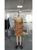 European & American Women's Retro Hippie Dress with Headscarf - Fresh & Sweet Festival Style