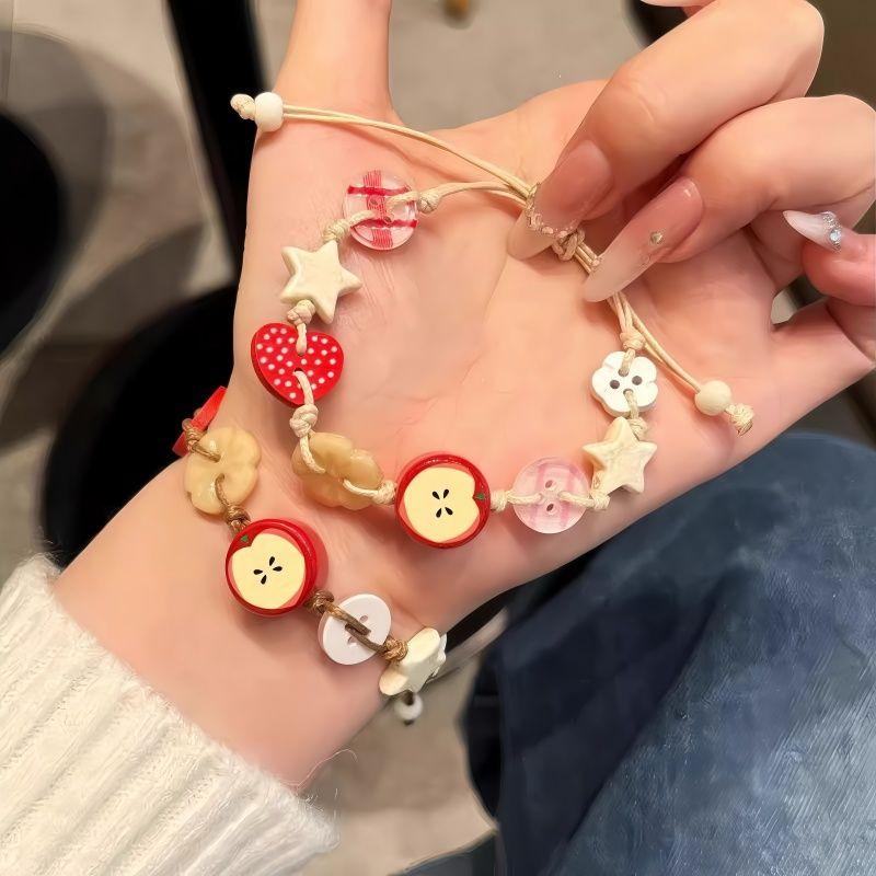 Apple Paradise XINGX Bracelet Niche Design Woven Cute Wild High Sense Couple Girlfriends Carrying Strap Jewelry