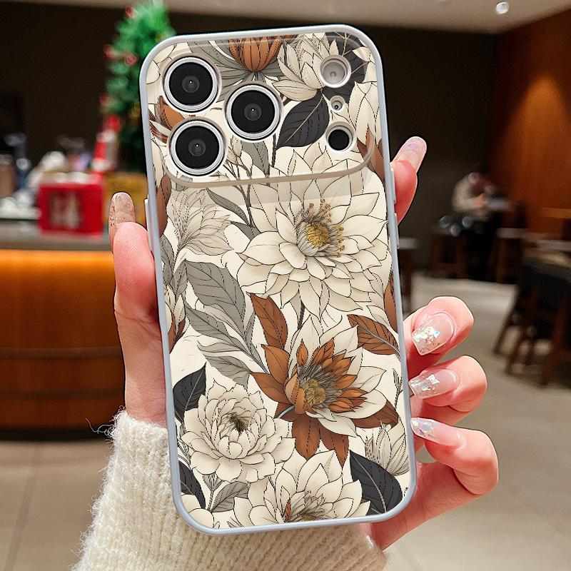 Retro Floral Pattern Case For iPhone 17 Pro Max Magnetic For Magsafe Hybrid Slim Matte Cover For iPhone 16 15 14 13 Pro Max