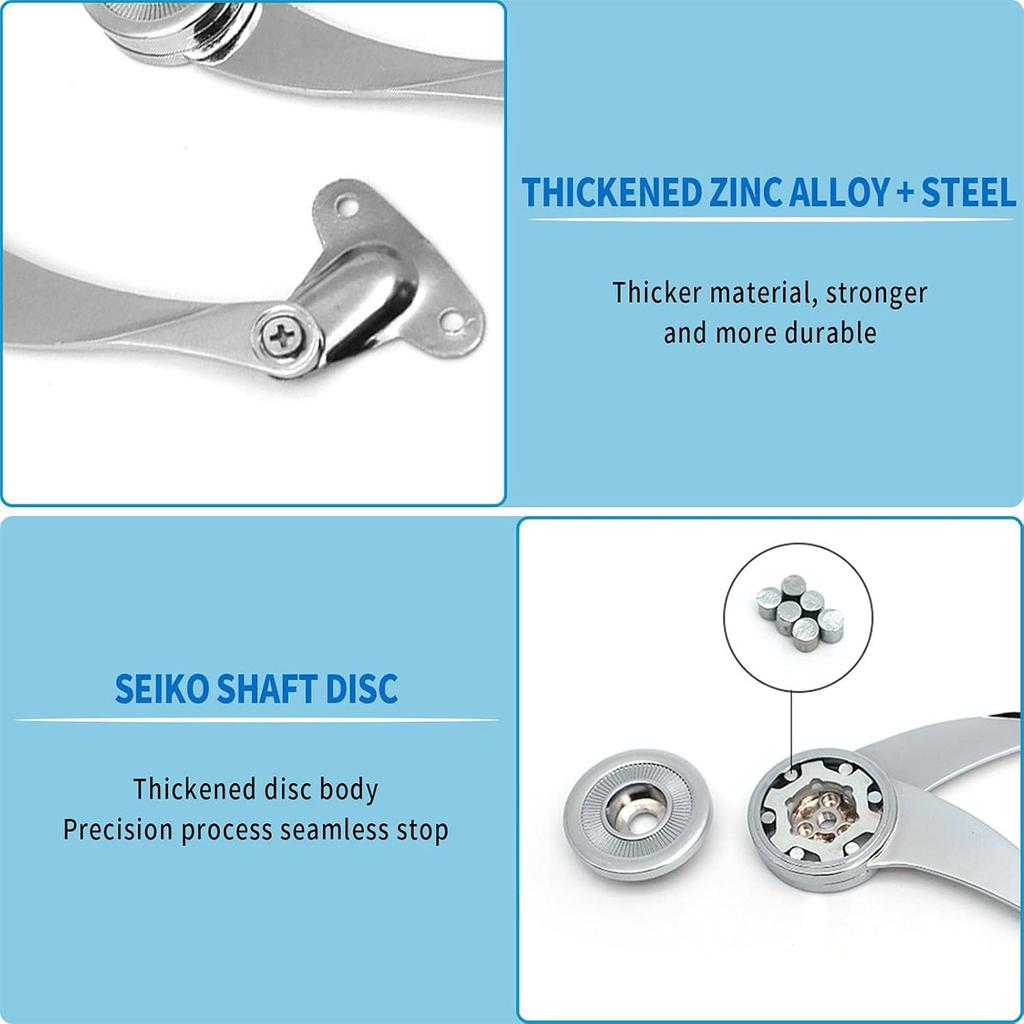 Lid Support Hinge in Folding Lid Stay Hinge with Soft Close, Perfect for Box/Drawer Window/Wardrobe/Cabinet Door