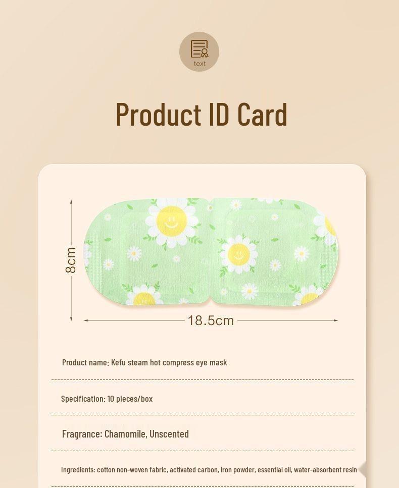 Kefu Steam Eye Mask for Eye Fatigue Relief and Improved Sleep