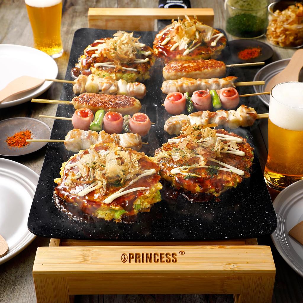 Princezna Stolní gril Kámen Černý Horká plotna Keramický Velký Yakiniku Odolný proti kouři Regulace teploty Snadno omyvatelný Domácí párty Luxusní Roztomilý Pro 4 osoby