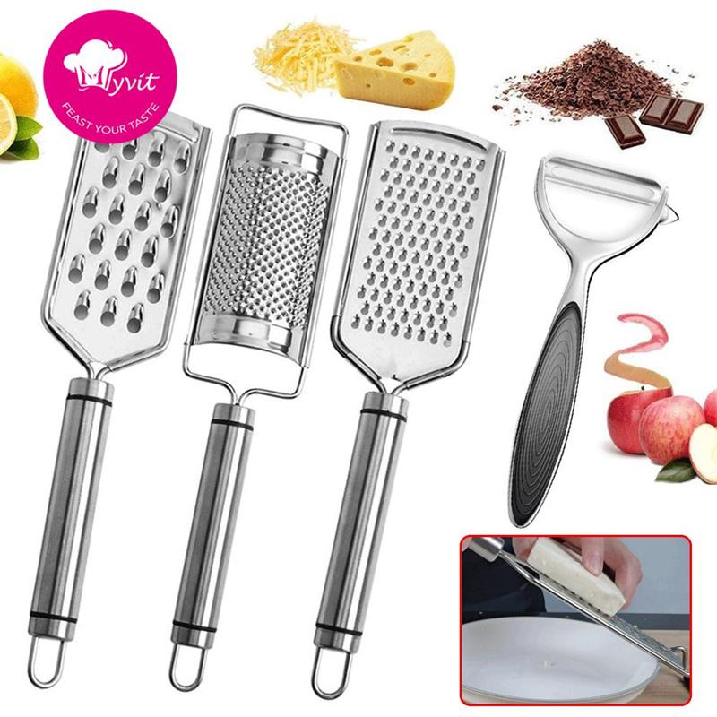Buy Stainless Steel Cheese Grater Set Peeler Lemon Zester Stainless