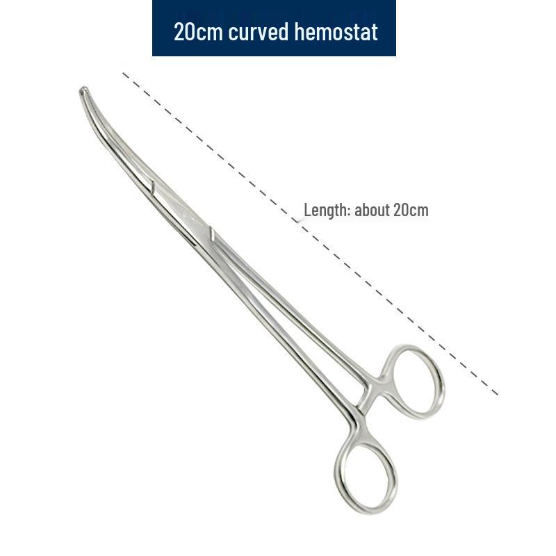 Stainless Steel Hemostatic Forceps Tweezers with Straight/Curved Tips & Needle Holder for Pet and Fishing Hook Removal