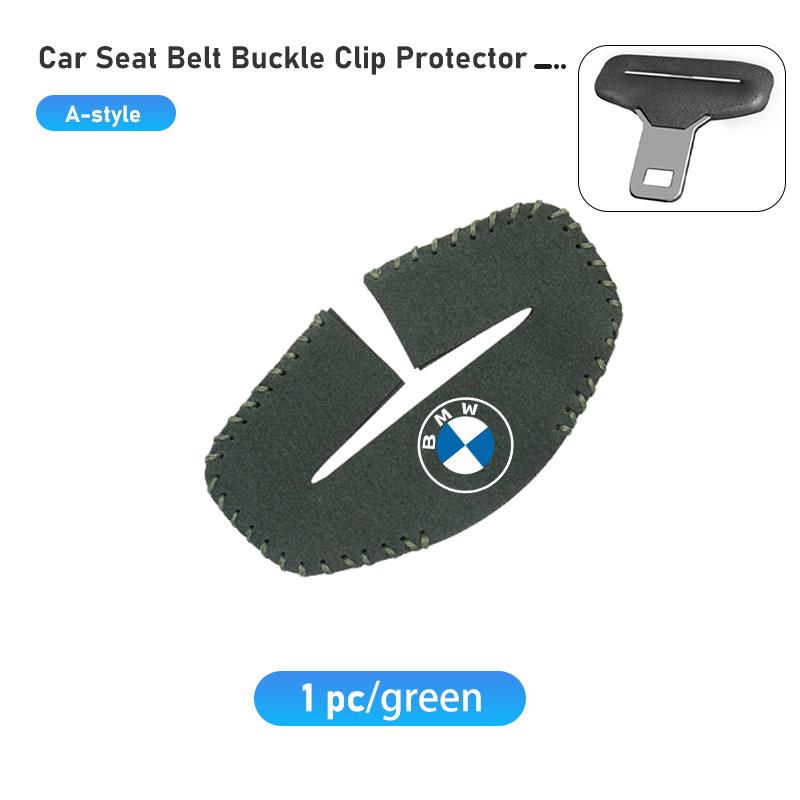 Suede Car Seat Belt Buckle Clip Protector Interior Accessories For BMW E87 E70 E91 E30 G20 E92 E93 E60 E46 E90 G30 E53 X1 FV9