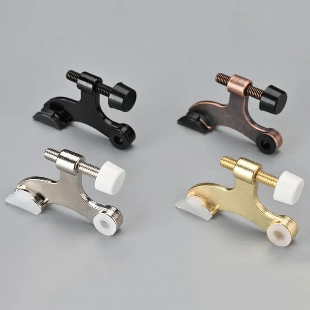 2Pcs Hinge Pin Door Stop Adjustable Hidden K-Type Thick Door Stop with Rubber Buffer Damper Door