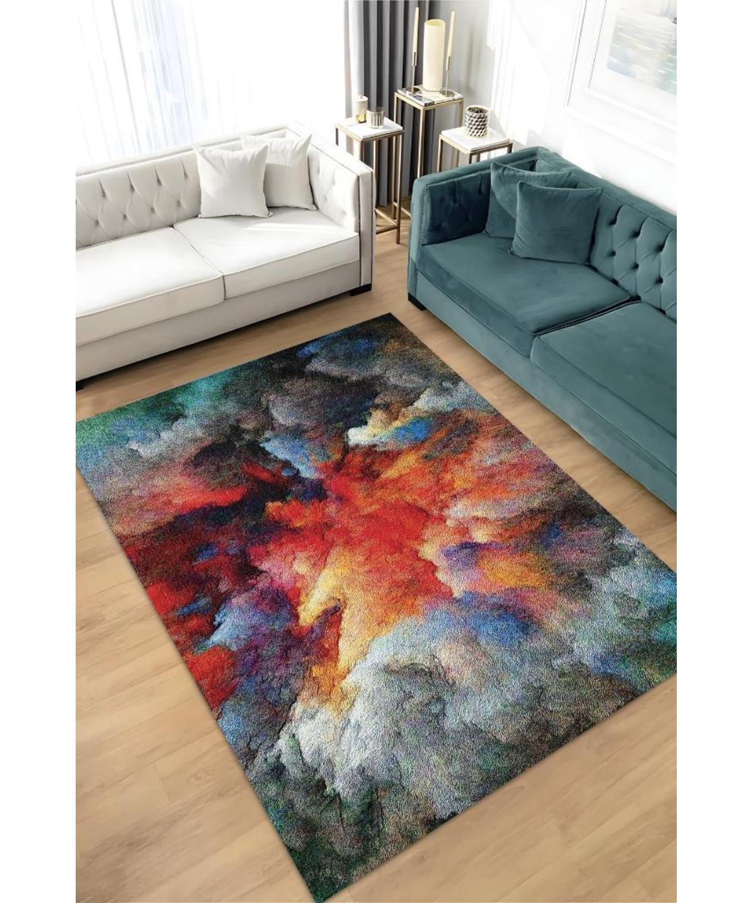 

Washable Decorative Carpet With Explosion Woven Base