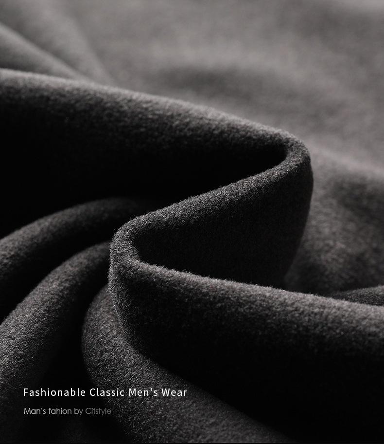 Men's Double-Sided Fleece Half-Zip Stand Collar Sweatshirt - 2025 Autumn/Winter Trend