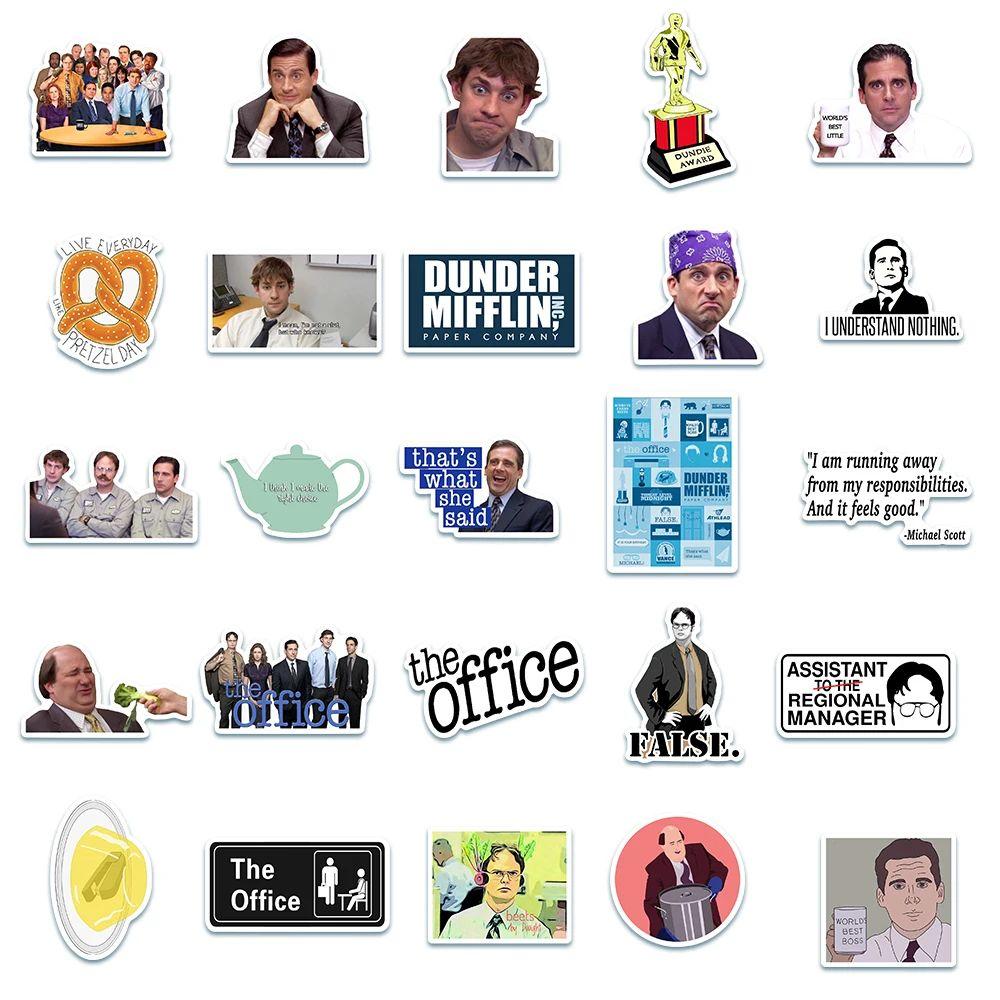 10/30/50 STKS Grappige The Office Cartoon Stickers TV Show DIY Motorfiets Reizen Bagage Gitaar Skateboard Klassiek Speelgoed Sticker Cadeau