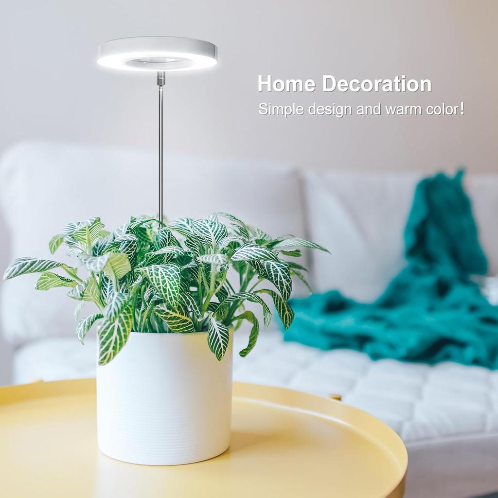 Circular Plant Lamp Suitable for Indoor Plant growth-LED Full-spectrum Plant Lamp with 4/8/12/18H Timing Function
