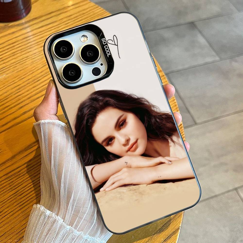 Selly S-SelenaS G-Gomez Phone Case For iPhone 16 17 15 14 12 13 Pro Max Black Candy Matte Shockproof Cover iPhone17promax