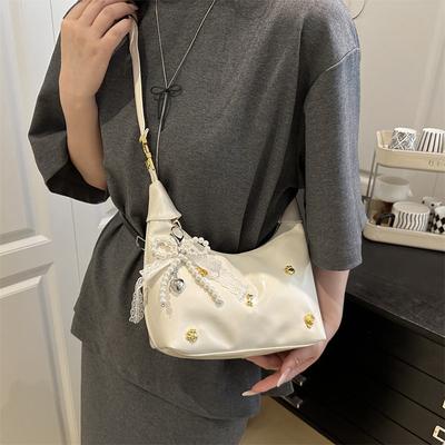 Rivet Summer  New Trendy Fashion Crossbody Texture Crossbody Shoulder Handbag Woman