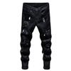 Modisch Trendige Slim Denim Jeans Herren Used Risse Löcher Patches Frühling Herbst Lässiges Design Koreanische Luxus Kleidung Hosen