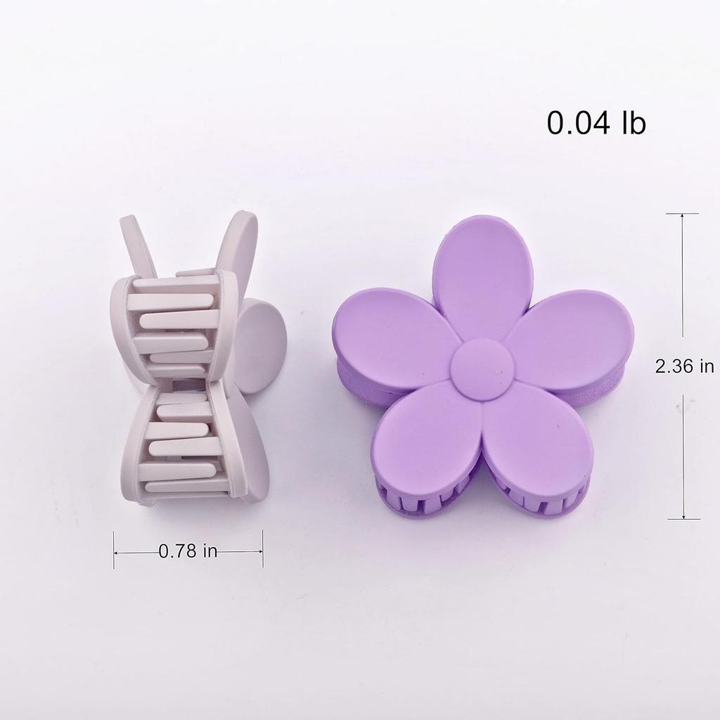 9 PCS Large Hair Accessories - Cute Flower-Shaped Claw Clips for Women and Girls in 9 Morandi Colors