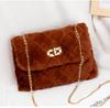 Mao Mao messenger bag women's autumn and winter new trendy fashion simple chain shoulder bag lock small square bag