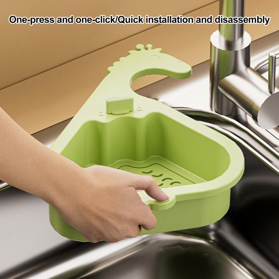 Sink Drain Basket Strong Load-bearing Universal Simple Installation Kitchen Sink Triangle Storage Rack