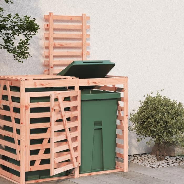 VidaXL Extension D'abri De Poubelle Sur Roulettes Bois Douglas Massif, Extension D'abri Pour Poubelles Extérieures, 825112