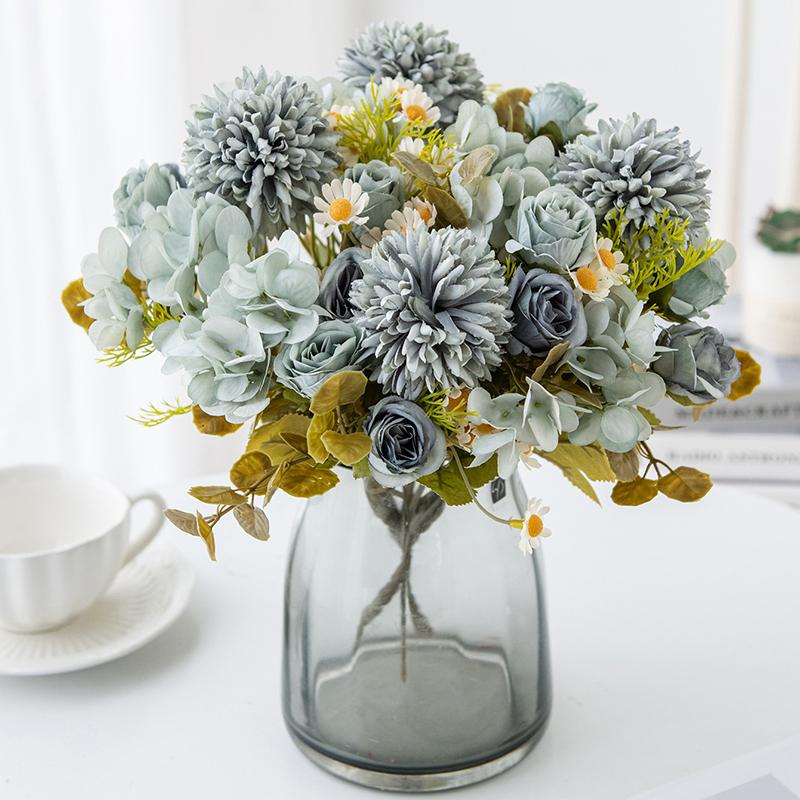 1Pc Artificial Flowers Wedding Home Bedroom Decoration Bridal Bouquet Garden Fake Silk Chamomile