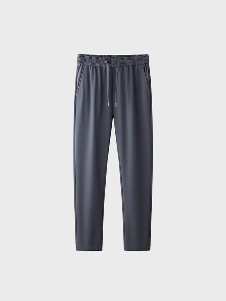Jin'an Men's High-Elastic Fleece-Lined Straight-Leg Casual Pants for Autumn and Winter
