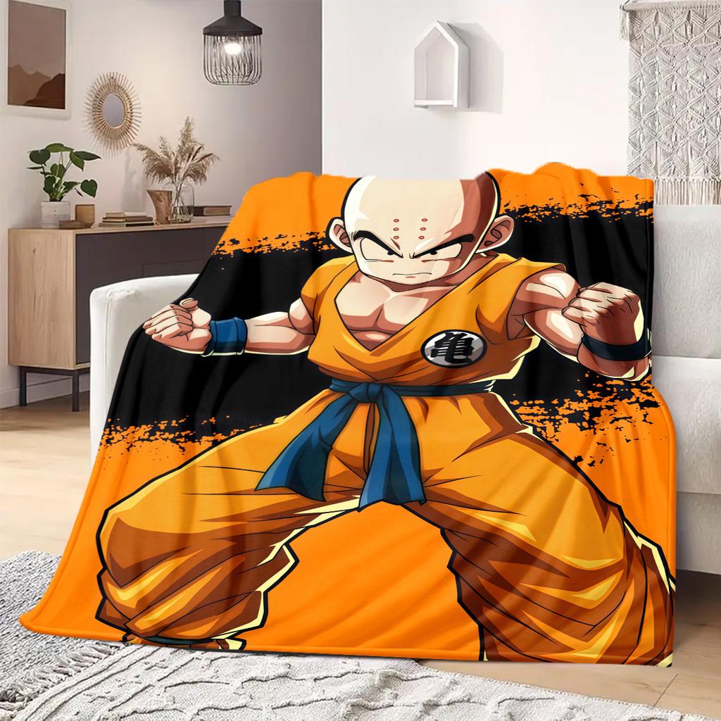 Krillin Print Blanket Warm Comfortable Flannel Blanket Suitable for Bedrooms,Sofas, Beds,Chairs,Travel -QIAO38