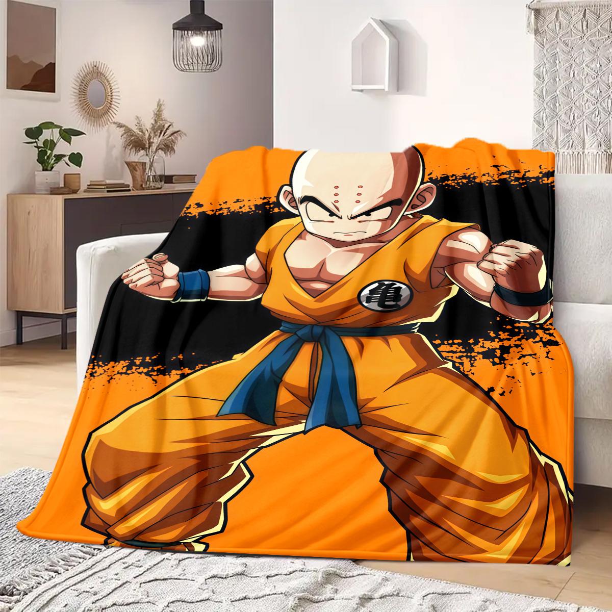 

Krillin Print Blanket Warm Comfortable Flannel Blanket Suitable for Bedrooms,Sofas, Beds,Chairs,Travel -QIAO38 75x90cm