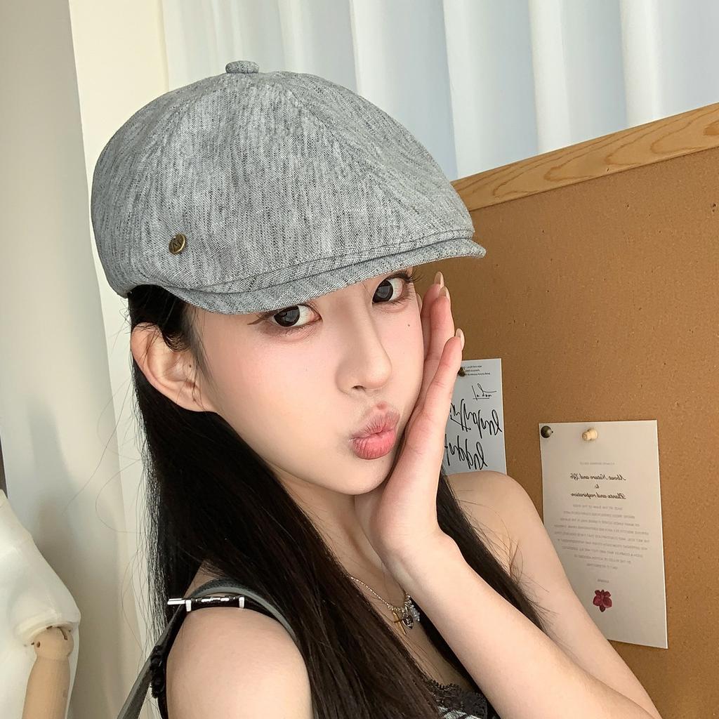British Style Retro Forward Hat, Women'S High Sense Of Fashion Temperament, Anti-Wearing Beret, Literary Newsboy Painter Hat